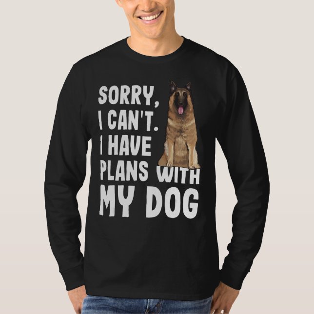 Camiseta Desculpe Je De Projects Avec Mon Belge Tervuren (Frente)