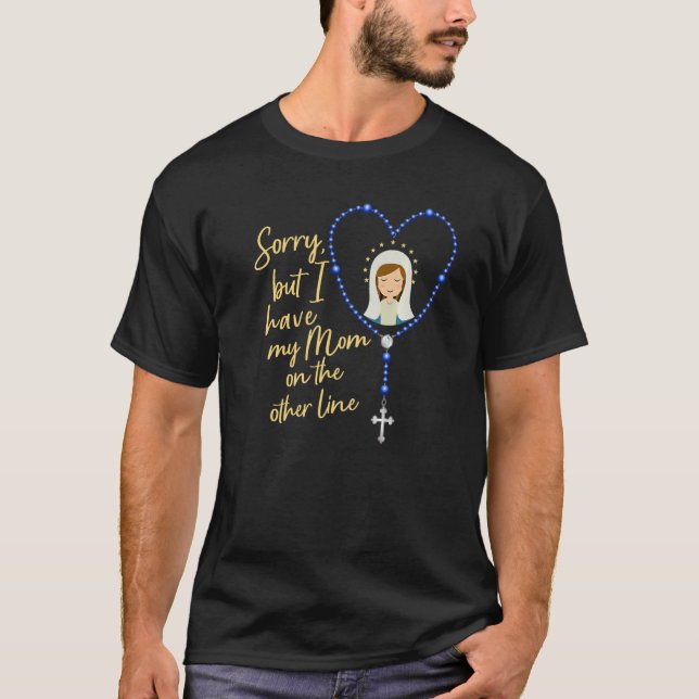 Camiseta Desculpe Linha Rosária Humor Católico (Frente)