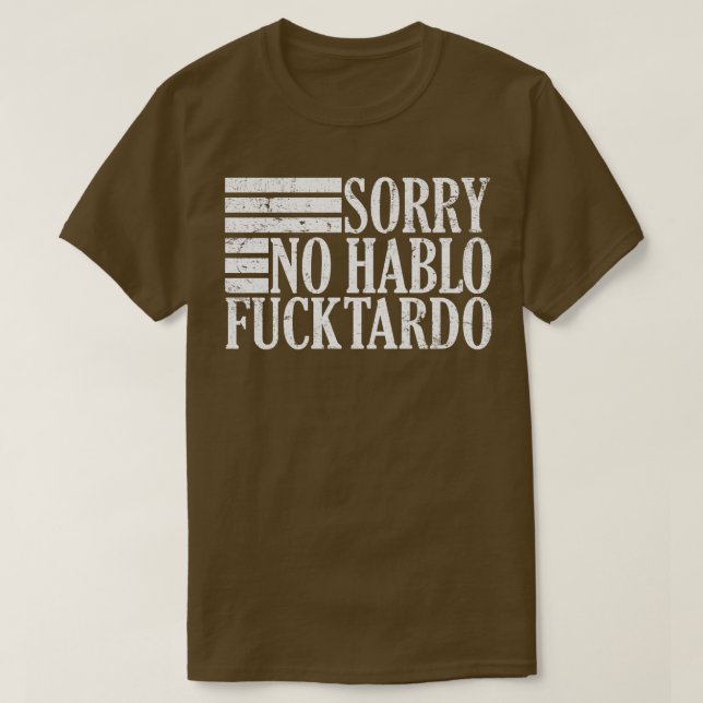 Camiseta Desculpe, mas não tem um terno adulto hábil (Frente do Design)
