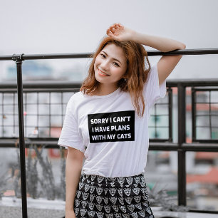 CAMISETA DESCULPE-ME, NÃO POSSO TER PLANOS COM CAMARÕES DE