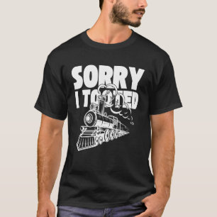 Camiseta Desculpe-me por ter tocado no trem Modelo de ferro