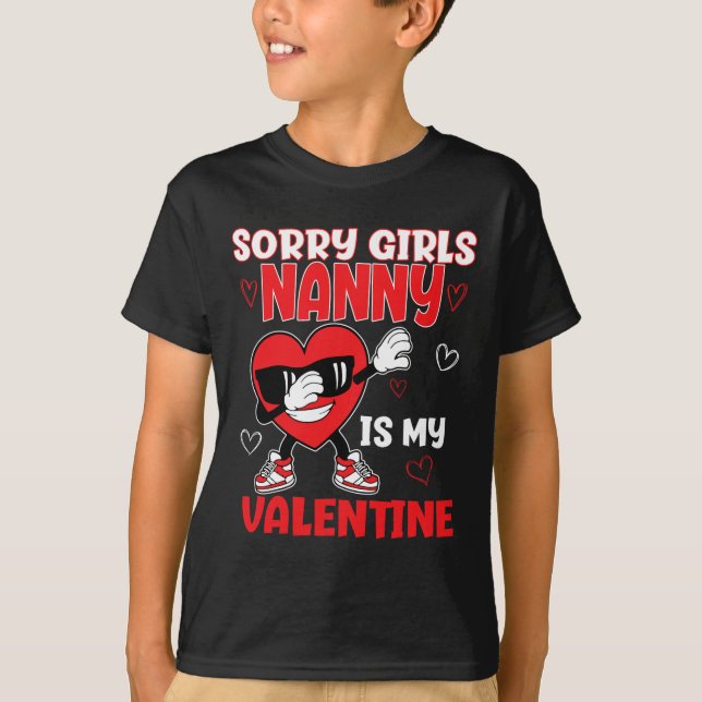 Camiseta Desculpe Meninas Babá É Meu Valentin Bebê (Frente)