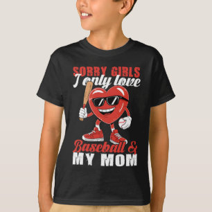 Camiseta Desculpe Meninas Eu Só Adoro Baseball E Meus Menin