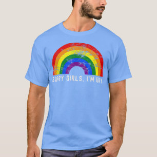 Camiseta Desculpe Meninas Eu Sou Gay Rainbow Lgbtq Ord Dire