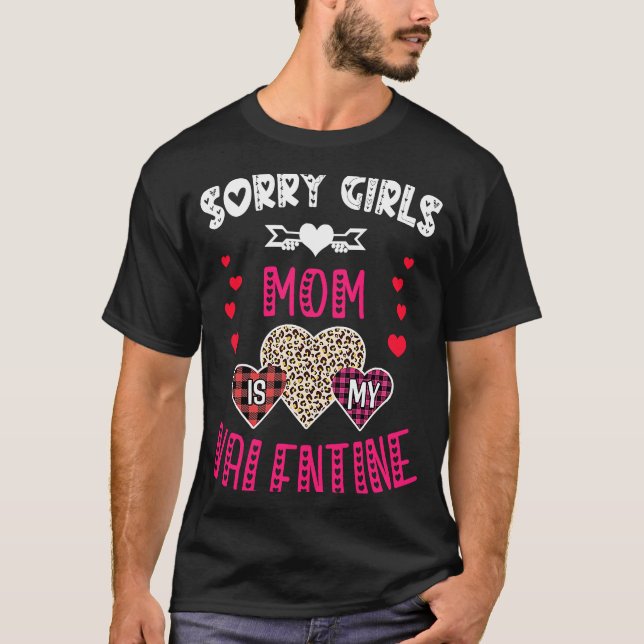 Camiseta Desculpe Meninas Mamãe É Minha Namorados Mulher Av (Frente)