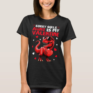 Camiseta Desculpe Meninas Tia É Meu Dinossauro Do Dia Dos N