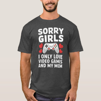 Camiseta Desculpe Meninas Video Games e Amiga Premium da Ma