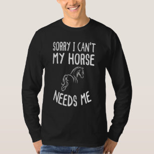 Camiseta Desculpe, meu cavalo não precisa de Natal