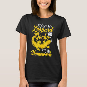 Camiseta Desculpe Meu Leopardo Gecko Comeu Meu Herpetólogo 