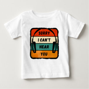 Camiseta Desculpe, não consigo ouvi-lo - Fones de ouvido