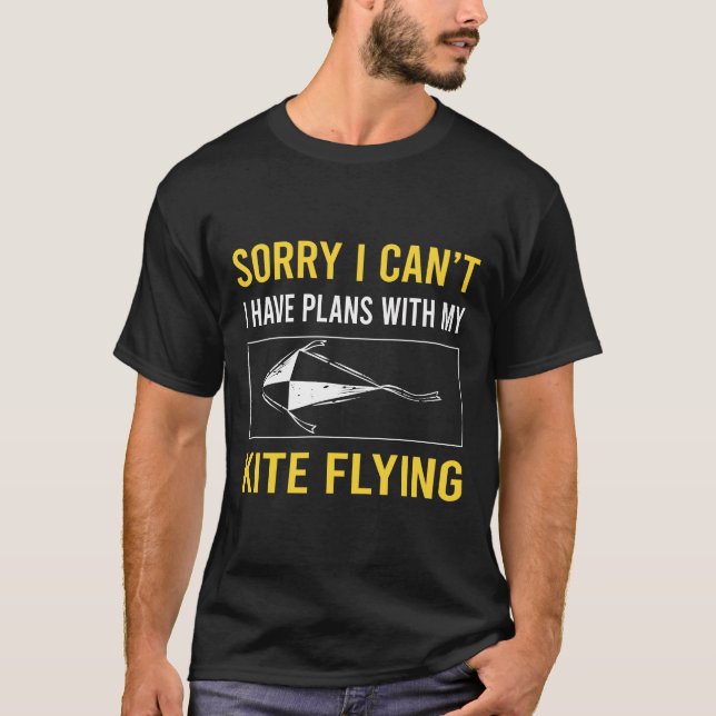 Camiseta Desculpe, Não Consigo Voar De Kite (Frente)