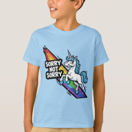 Camiseta Desculpe não Desculpe Unicórnio Kids'