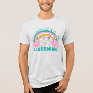 Camiseta Desculpe, Não Estava Ouvindo Esqueletos Dançantes