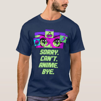 Camiseta Desculpe Não Posso Anime Tchau Introvertido Amante