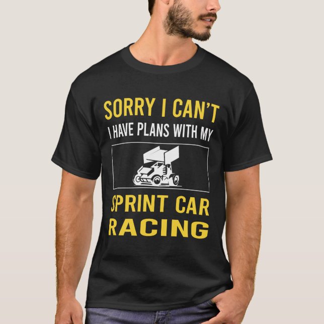 Camiseta Desculpe, Não Posso Correr De Carros De Sprint (Frente)