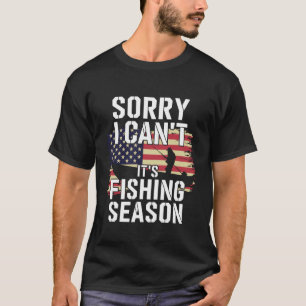 Camiseta Desculpe Não Posso É Temporada De Pesca Divertido
