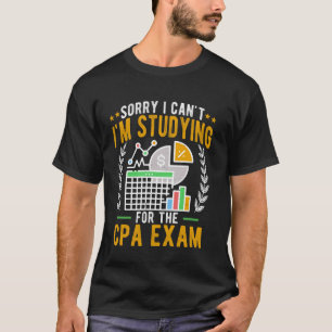 Camiseta Desculpe, não posso, estou estudando para o exame