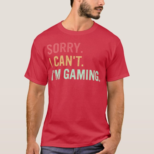 Camiseta Desculpe, não posso, estou jogando amigos presente (Frente)