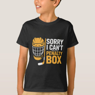 Camiseta Desculpe, não posso, estou na caixa de penalidade
