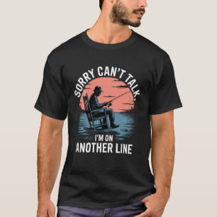 Camiseta Desculpe Não Posso Falar Estou Em Outra Linha Pesc