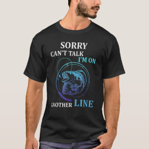 Camiseta Desculpe Não Posso Falar Estou Em Outra Linha Pesc