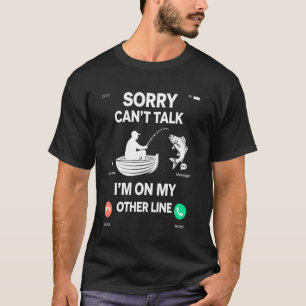 Camiseta Desculpe Não Posso Falar Estou Na Minha Outra Linh