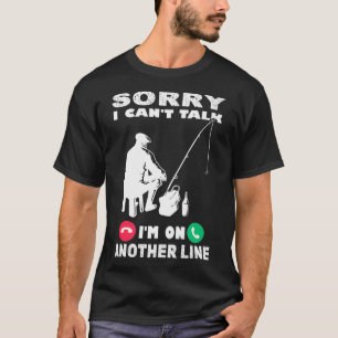 Camiseta Desculpe, não posso falar que estou em outra linh