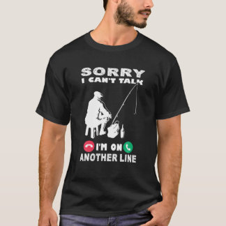 Camiseta Desculpe, não posso falar que estou em outra linha