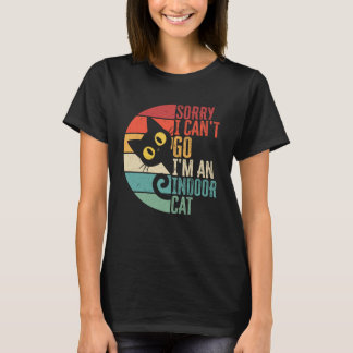 Camiseta Desculpe, Não Posso Ir Sou um Gato Indoor Introver