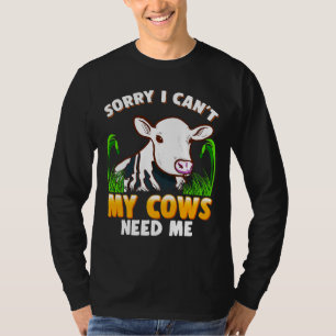 Camiseta Desculpe, não posso, meus bois precisam de mim Hum