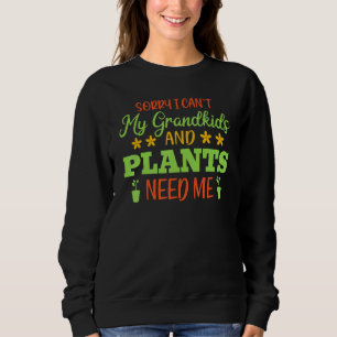 Camiseta Desculpe, não posso. Meus netos e plantas precisam