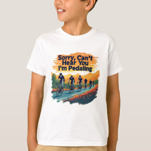 Camiseta Desculpe, não posso ouvi-lo, estou a pedir.