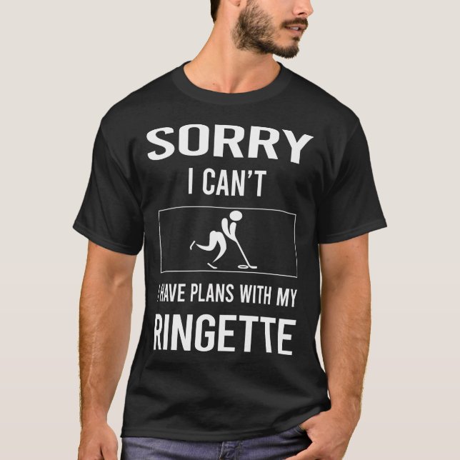 Camiseta Desculpe, não posso Ringette (Frente)