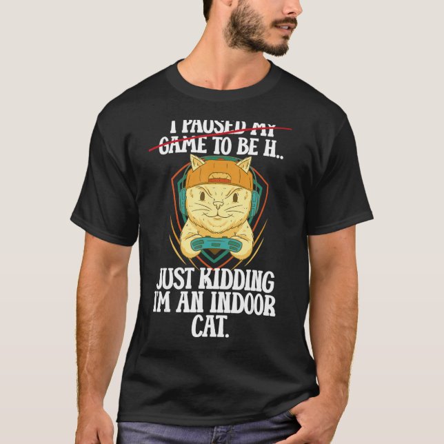 Camiseta Desculpe, não posso ser um gato interior (Frente)