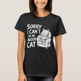 Camiseta Desculpe, não posso ser um gato interior.