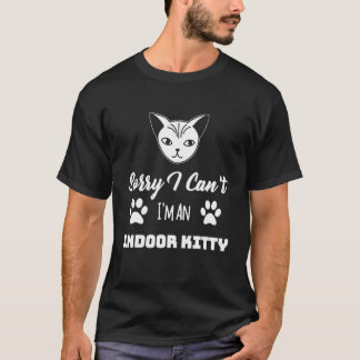 Camiseta Desculpe, não posso, sou um Design Gatinho