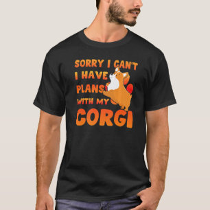 Camiseta Desculpe Não Posso Tenho Planos Com Meu Corgi Prem