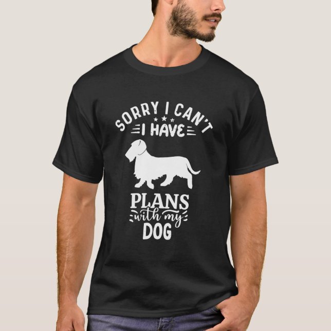 Camiseta Desculpe, Não Posso Ter Planos Com Meu Cachorro Ca (Frente)