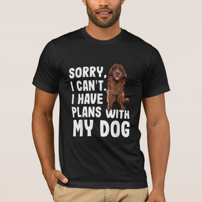 Camiseta Desculpe, Não Posso Ter Planos Com Meu Cão Da Terr (Frente)
