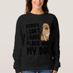 Camiseta Desculpe, Não Posso Ter Planos Com Meu Cão Pomeran
