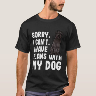 Camiseta Desculpe, Não Posso Ter Planos Com Meu Flan Bouvie