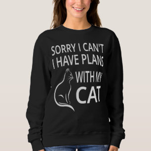 Camiseta Desculpe, Não Posso Ter Planos Com Meu Gato