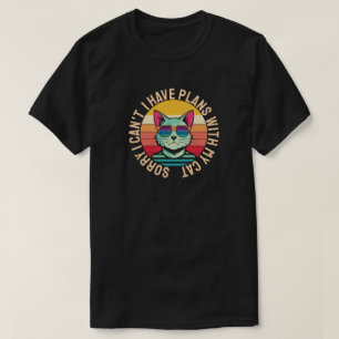Camiseta Desculpe, Não Posso Ter Planos Com Meu Gato