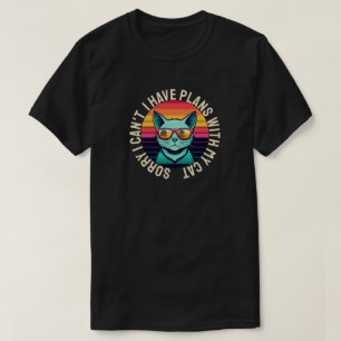 Camiseta Desculpe, Não Posso Ter Planos Com Meu Gato