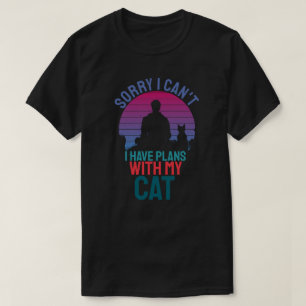 Camiseta Desculpe, Não Posso Ter Planos Com Meu Gato