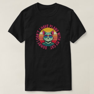 Camiseta Desculpe, Não Posso Ter Planos Com Meu Gato