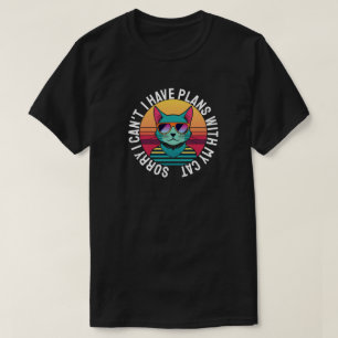 Camiseta Desculpe, Não Posso Ter Planos Com Meu Gato