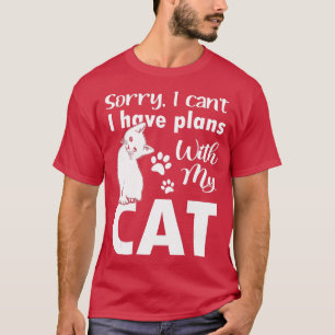 Camiseta Desculpe, não posso ter planos com meu gato - 2