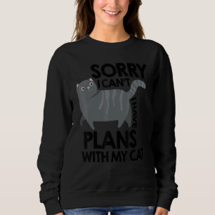 Camiseta Desculpe, Não Posso Ter Planos Com Meu Gato De Gat