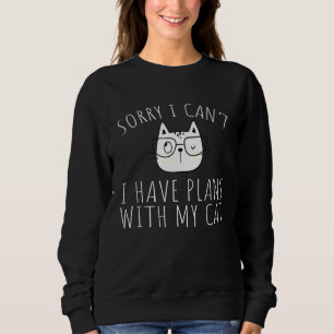 Camiseta Desculpe, Não Posso Ter Planos Com Meu Gato De Gat